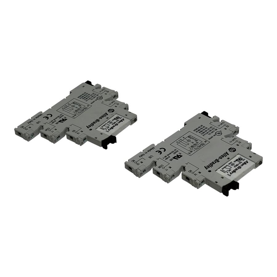 Used LOT OF 2 Allen Bradley 700-HLT1U24 Interposing Terminal Block Relay 24VDC