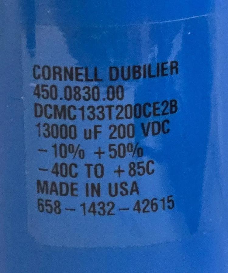 Cornell Dubilier CDE DCMC133T200CE2B Capacitor 13000uF 200V 450.0830.00 NSNP