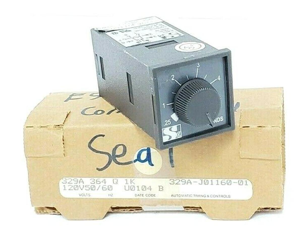 Used NEW ATC 329A-364-Q-1K TIMER DELAY RELAY 5-SEC 120V 50/60HZ, 329A364Q1K