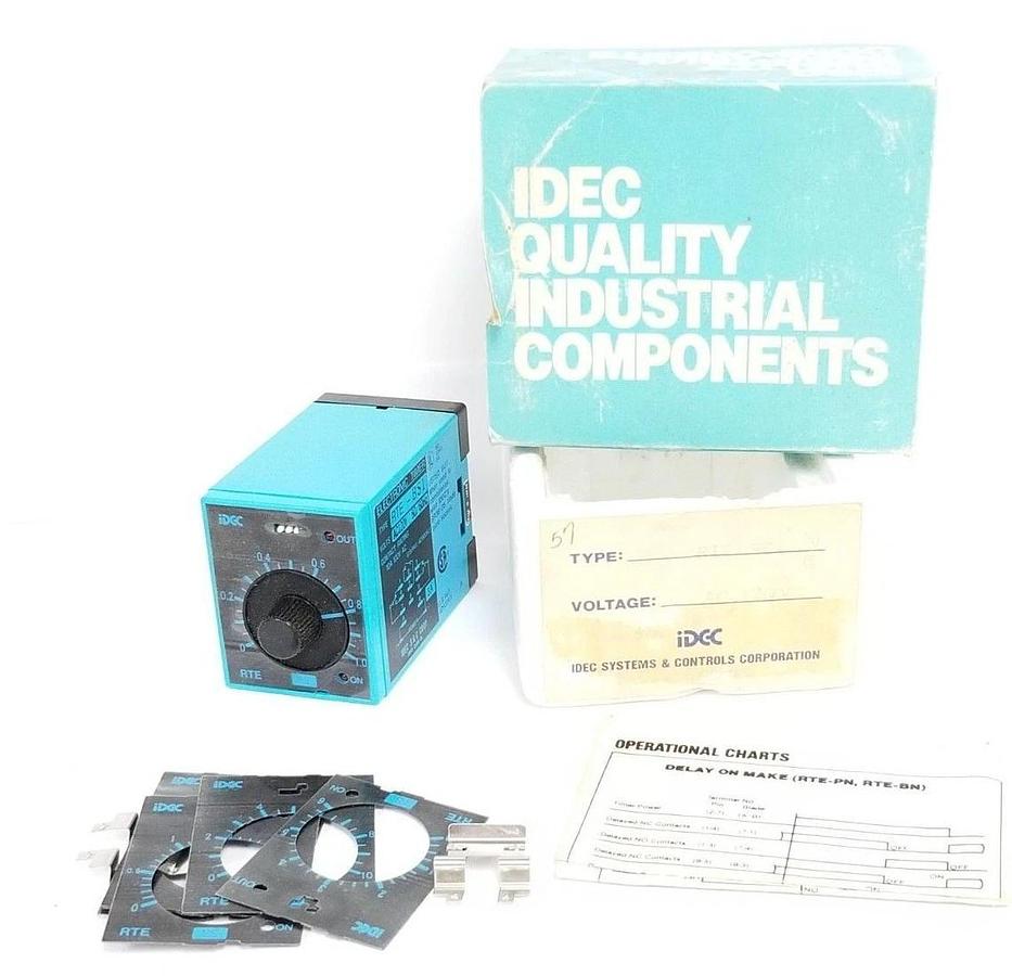 Used NIB IDEC RTE-BS1 ELECTRONIC TIMER RTEBS1, AC120V 50/60HZ, 10A, 120V AC