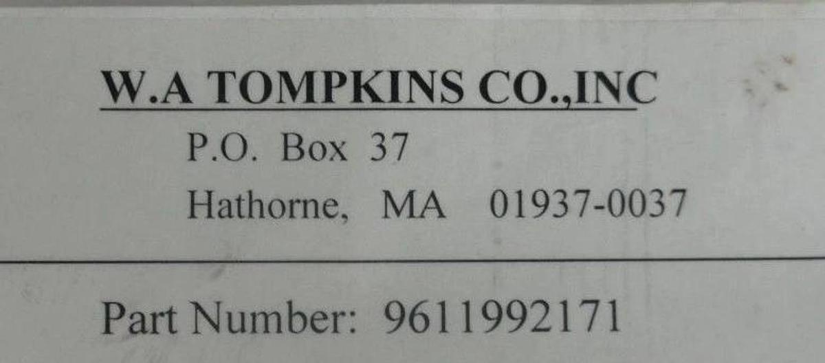 Used NEW TOMPKINS CO 9611992171 REPLACEMENT O RING