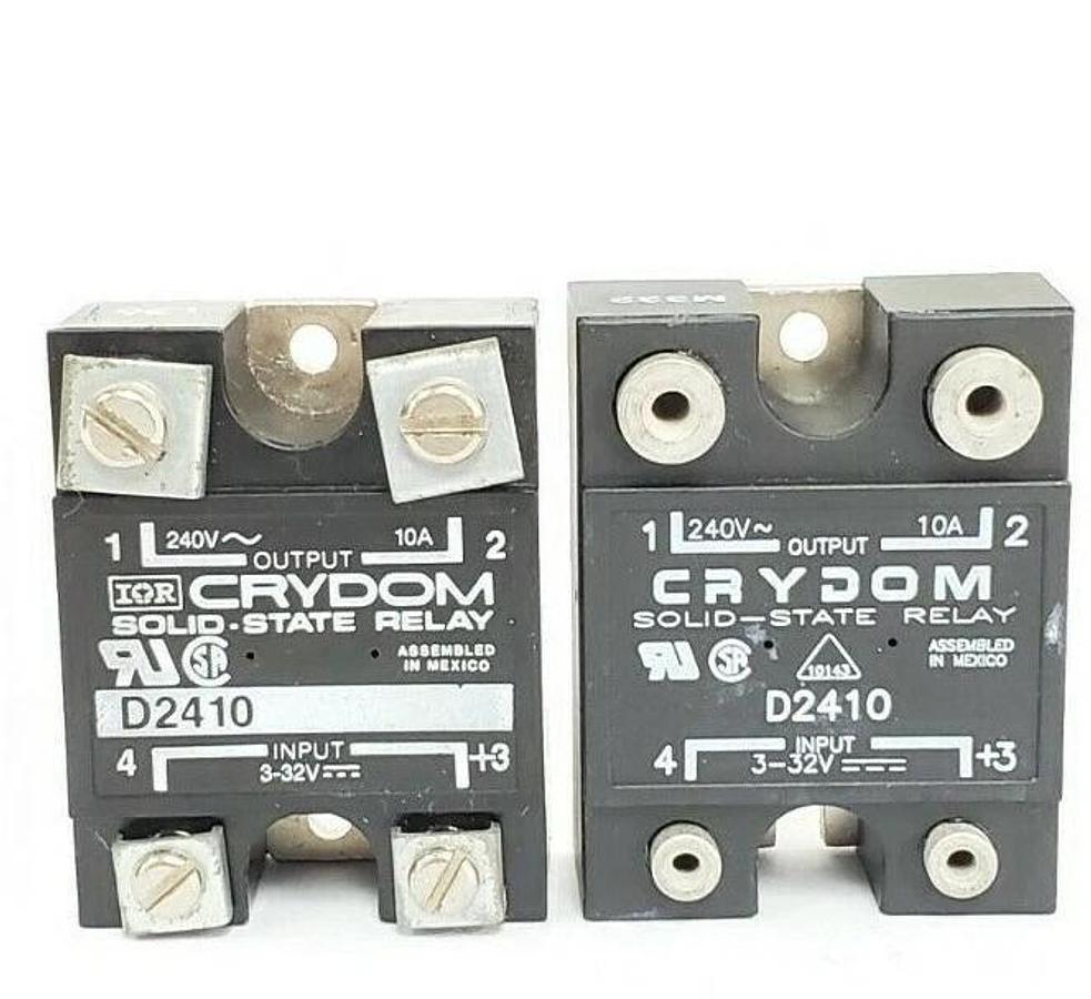 Used LOT OF 2 CRYDOM D2410 SOLID STATE RELAYS 240V 10A