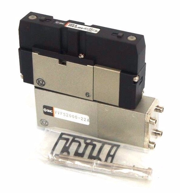Used NEW SMC VF2-4-FPG-D-3PZ SOLENOID VALVE WITH VVFS2000-22A CHECK SPACER