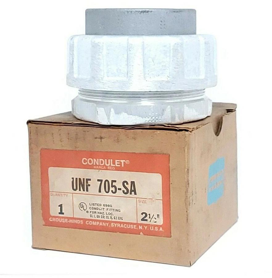 Used NIB CROUSE-HINDS UNF 705-SA ALUMINUM FEMALE UNION 2-1/2'' UNF705SA