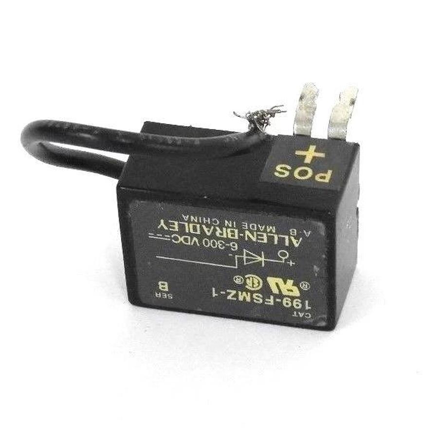 Used ALLEN BRADLEY 199-FSMZ-1 INDUSTRIAL RELAY DIODE SURGE SUPPRESSOR SER. B