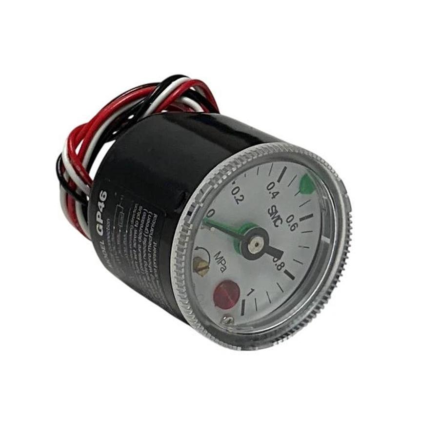 Used SMC GP46-10-02L5 / GP461002L5 PRESSURE GAUGE W/ SWITCH 0-1MPa 30VDC OEM NSMP