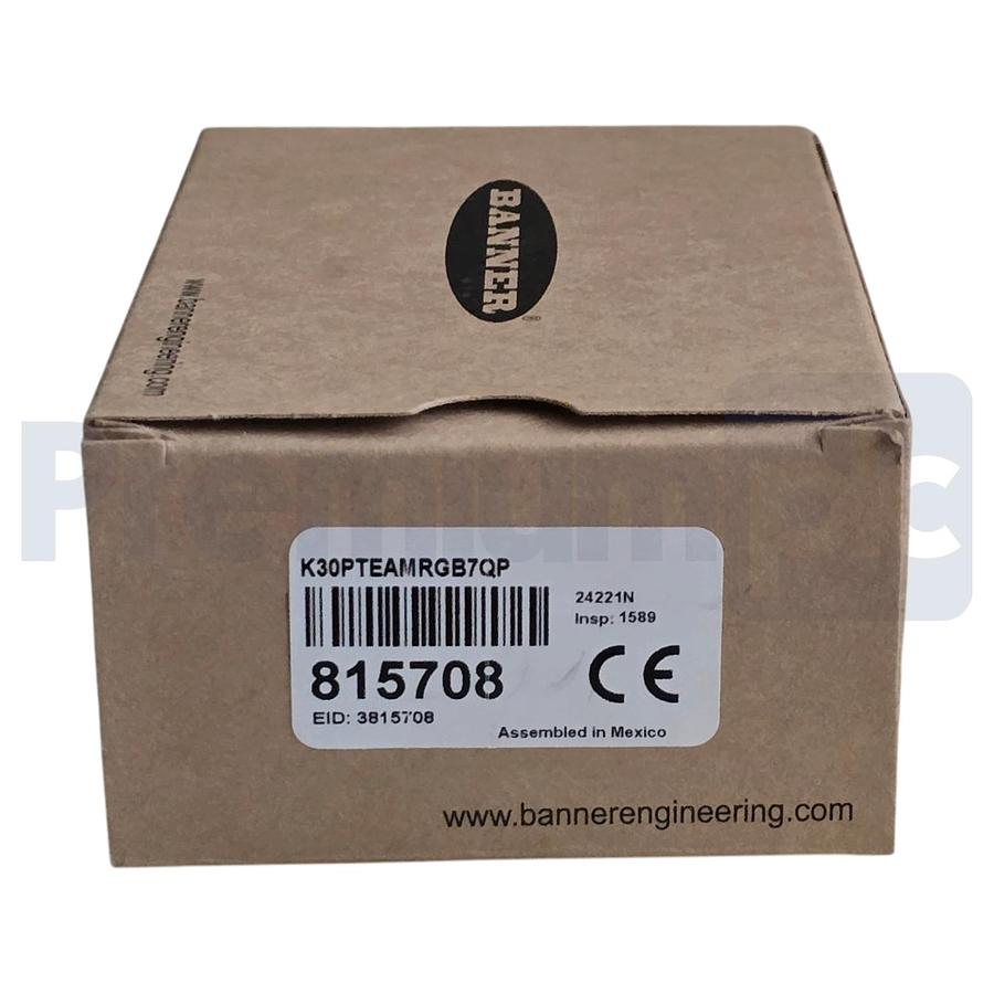Used Banner K30PTEAMRGB7QP 815708 K30 Pro Touch 7-Color RGB Sensor 8-pin M12 NSMP