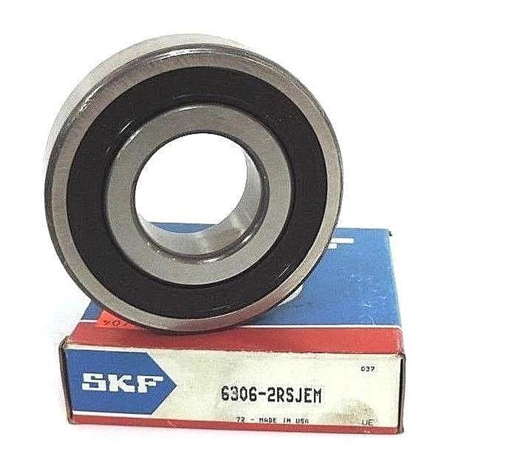 Used NIB SKF 6306-2RSJEM BEARING SINGLE ROW DUAL SEALED 30X72X19MM, 63062RSJEM