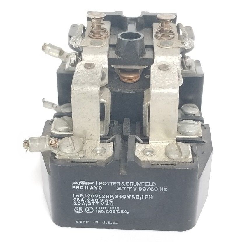 Used AMF POTTER & BRUMFIELD PRD11AY0 RELAY 240V, 50/60HZ, 25A, PRD11AY0240