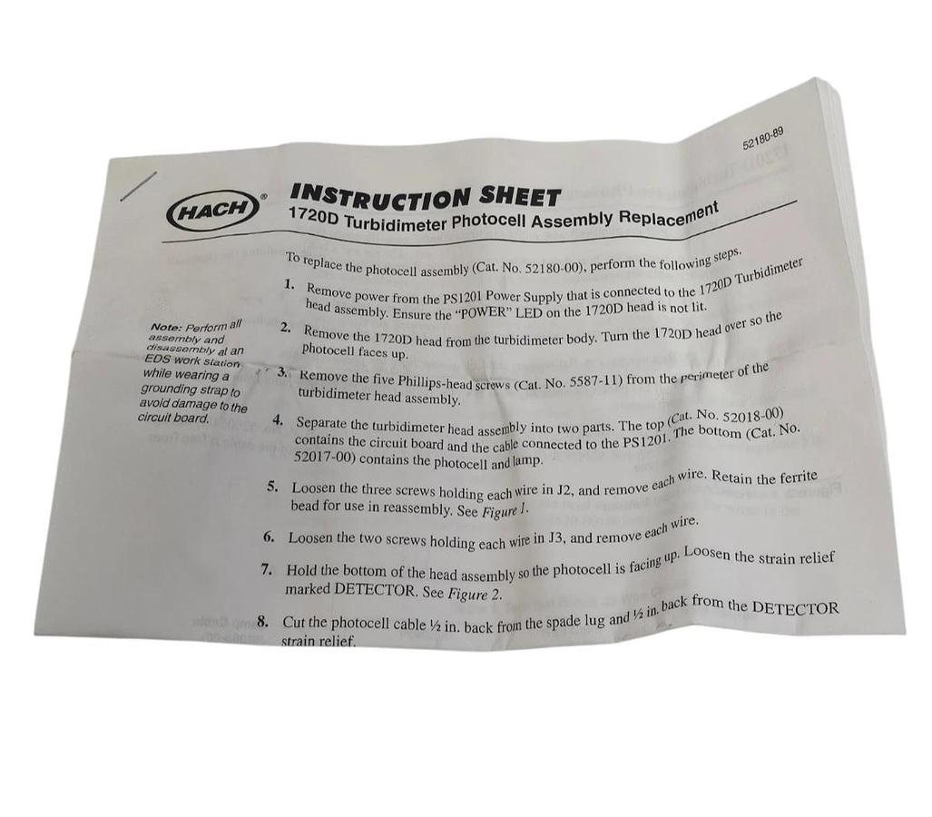 NEW HACH 5218000 PHOTOCELL ASSEMBLY REPLACEMENT KIT