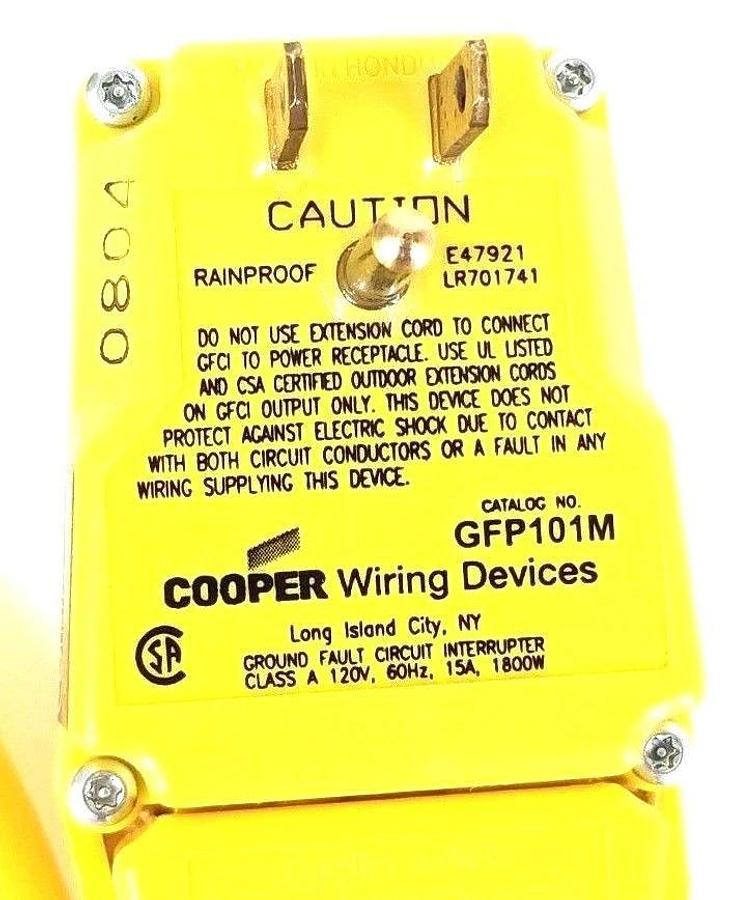 NIB COOPER GFP101M GROUND FAULT CIRCUIT INTERRUPTER B446081