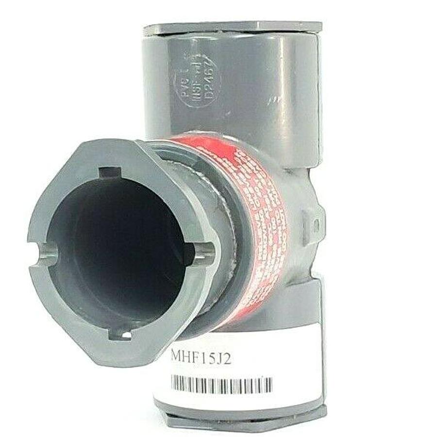 Used NEW NIBCO-CHEMTROL MHF15J2 TEE FITTING NSF-PW 1-1/2x1/2 IN. PVC-I SCH.80 D-2467