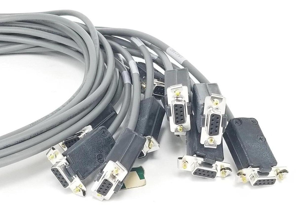LOT OF 20 NEW WEATHERFORD 1541482 REV. B DB9 FEMALE TO RS-232 CABLE ASSEMBLIES