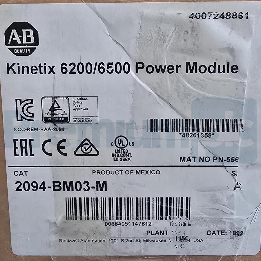Allen Bradley 2094-BM03-M /A Kinetix 6200/6500 Axis Power Module 460V 30A NSMP