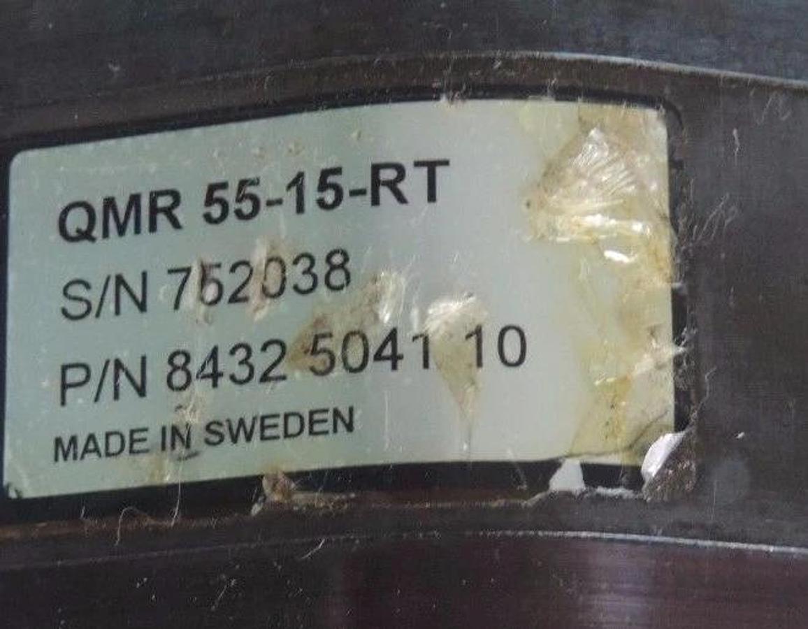 Used ATLAS COPCO QRT-50-100 NUT RUNNER W/ QMR-55-15-RT AND 42330-1705-80 SERVO MOTOR