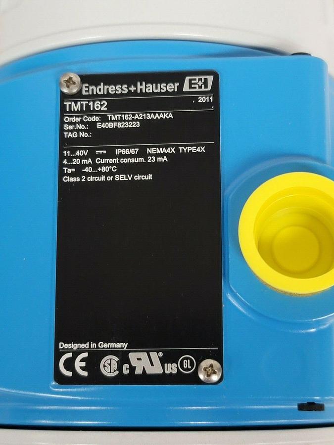 Used NEW ENDRESS HAUSER TMT162-A213AAAKA HART TRANSMITTER FW. 1.03.05 TMT162A213AAAKA