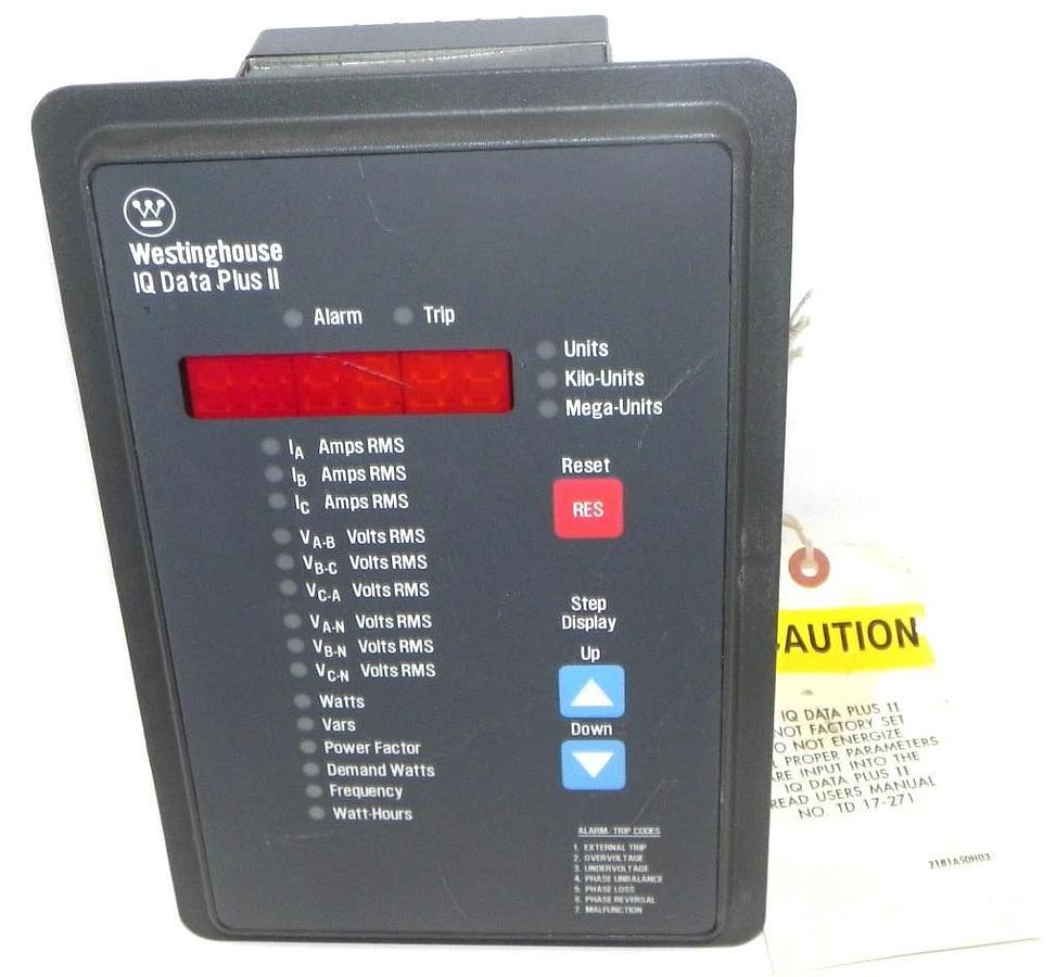 Used WESTINGHOUSE 2D78522 IQ DATA PLUS II MODULE W/ 9966D75G01 POWER MODULE 600V