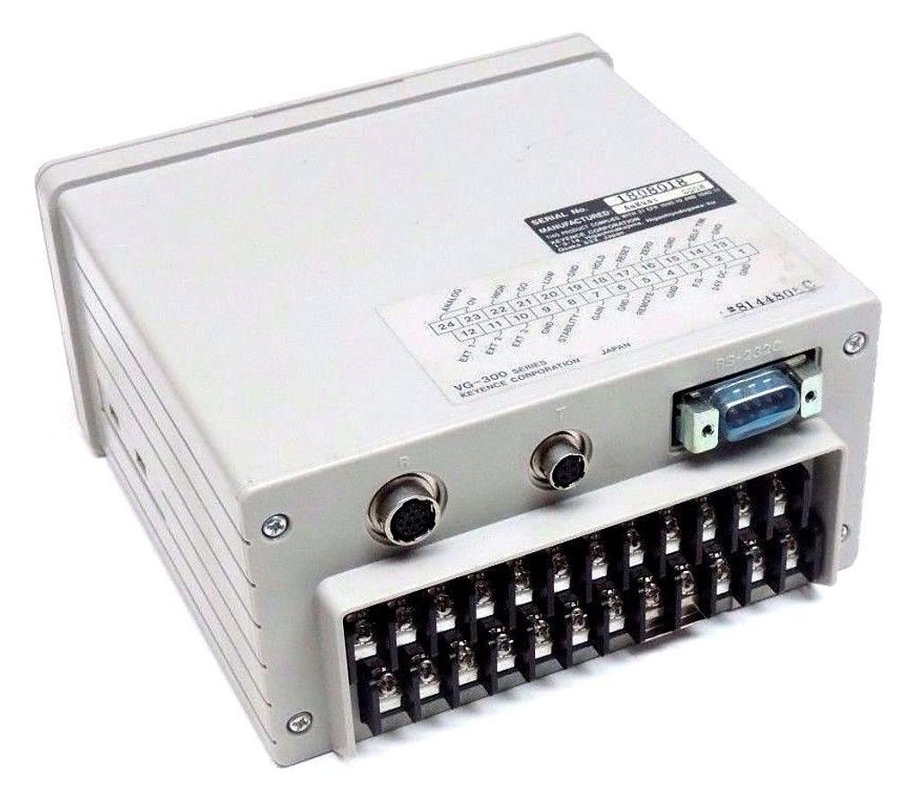 Used KEYENCE VG-301 LASER MICROMETER CONTROLLER WITH KEYS VG-300 SERIES VG301