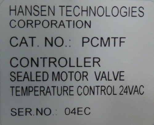 Used HANSEN PCMTF SEALED MOTOR VALVE CONTROLLER ENCLOSURE, **ENCLOSURE ONLY**