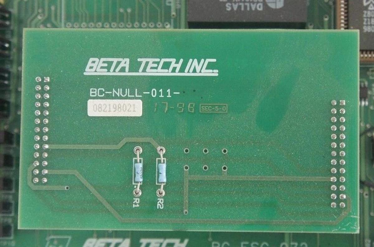 Used BETA TECH BC-FSC-072-001 SPINDLE CARD MODULE W/ BC-NULL-011-001 PC BOARD