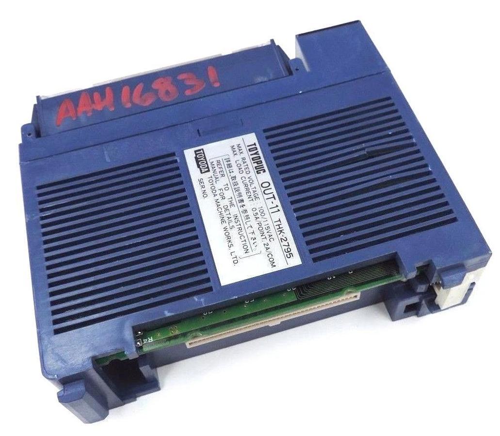 Used TOYOPUC OUT-11 OUTPUT MODULE THK-2795, 100/115VAC, 0.5A/POINT, 2A/COM