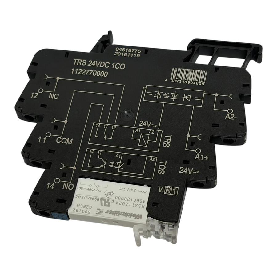 Used Weidmuller 1122770000 TRS 24VDC 1CO TERMSERIES Interface Relay Module 6A 250VAC