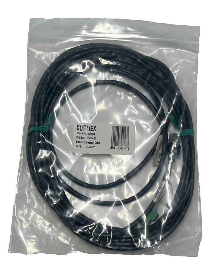 Cognex 300-0340-15 Standard Breakout Cable 15ft In-Sight 1000, NSMP