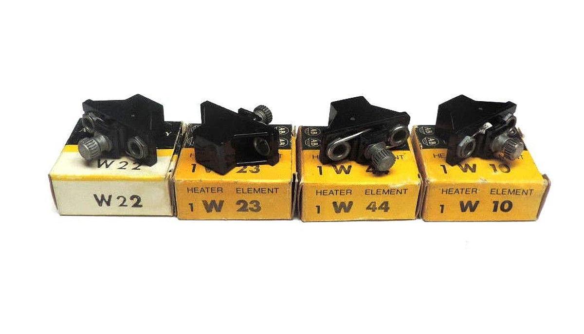 LOT OF 4 NIB ALLEN BRADLEY THERMAL OVERLOAD HEATER ELEMENTS W22 W23 W10 W44