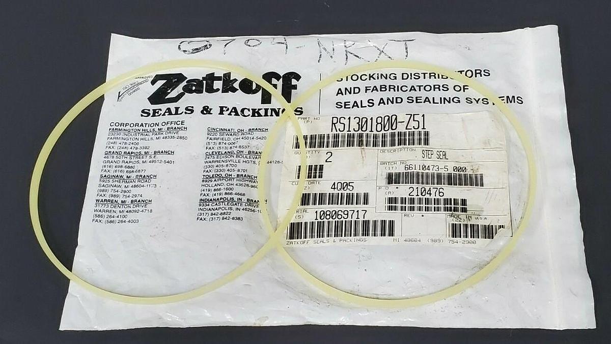 Used LOT OF 4 NEW ZATKOFF RS1301800-Z51 STEP SEALS RS1301800Z51