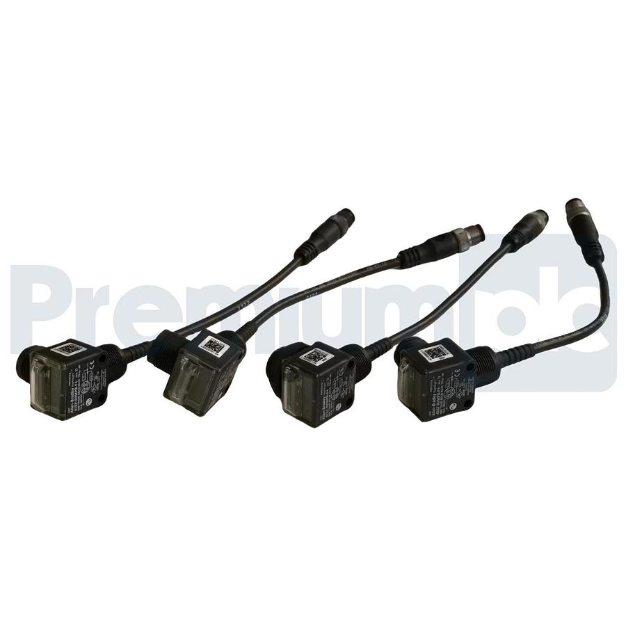 Used (4) Allen-Bradley 42EF-R2MPB-F4 /D RightSight Transmitted Beam Receivers 20m