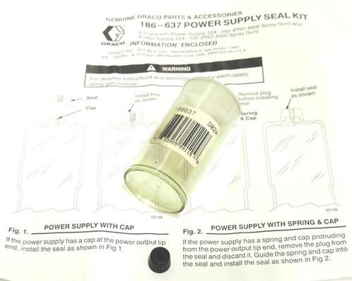 NEW GRACO 186-637 POWER SUPPLY SEAL KIT 186637