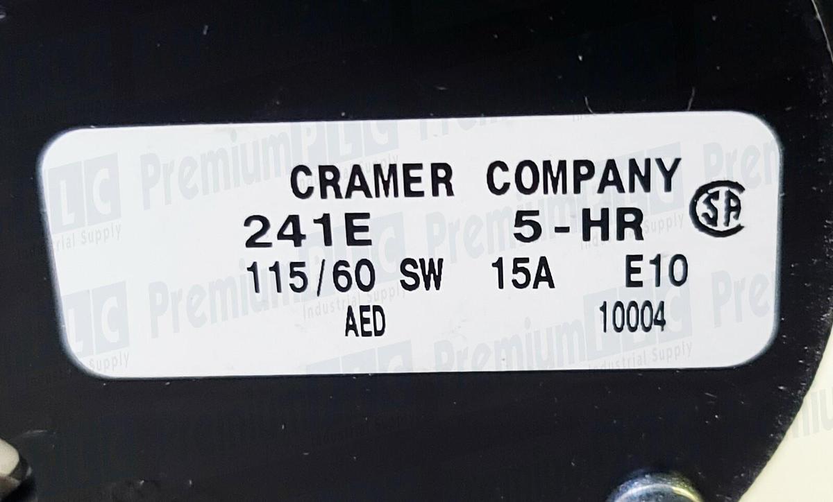 Used NEW CRAMER 241E / 10004 INTERVAL TIMER 5-HR 115/60 SW 15A E10 AED DISTRIBUTORS