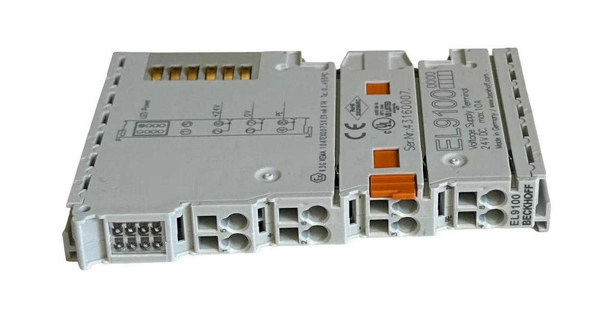 NEW BECKHOFF EL9100 I/O SERIES VOLTAGE SUPPLY TERMINAL 24VDC 10A OEM