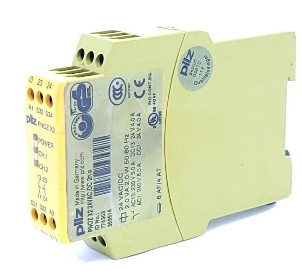 Used PILZ PNOZ-X5-24VACDC-2N/O SAFETY RELAY PNOZ X2 24VAC/DC 2N/O ID NO. 774303