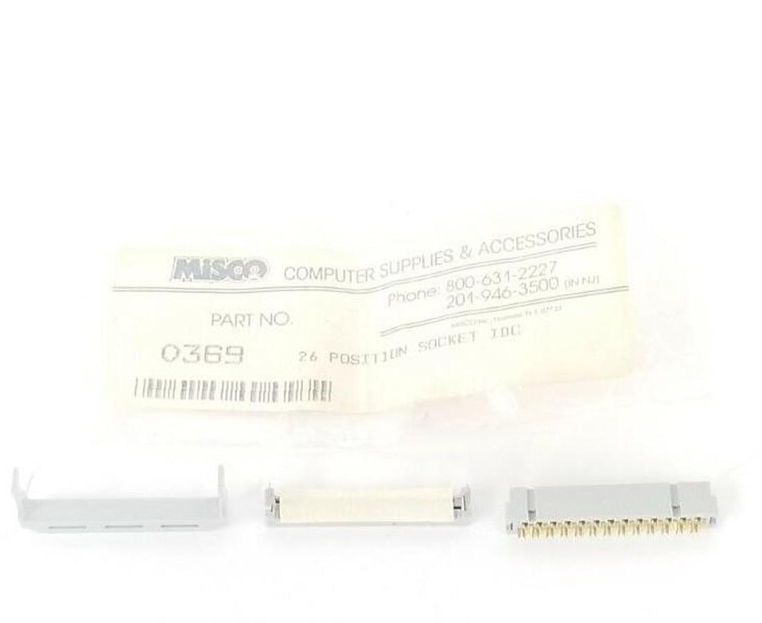 Used NEW 3M MISCO 0369 WIRE-BOARD CONNECTOR 26-POSITION SOCKET IDC