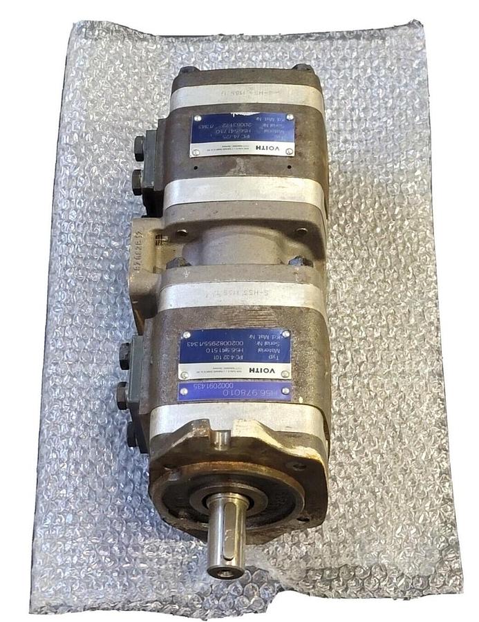 Used VOITH IPC 4-32 101 DOUBLE INTERNAL GEAR PUMP W/ IPC/4-/25 IPC432101 IPC 4-25