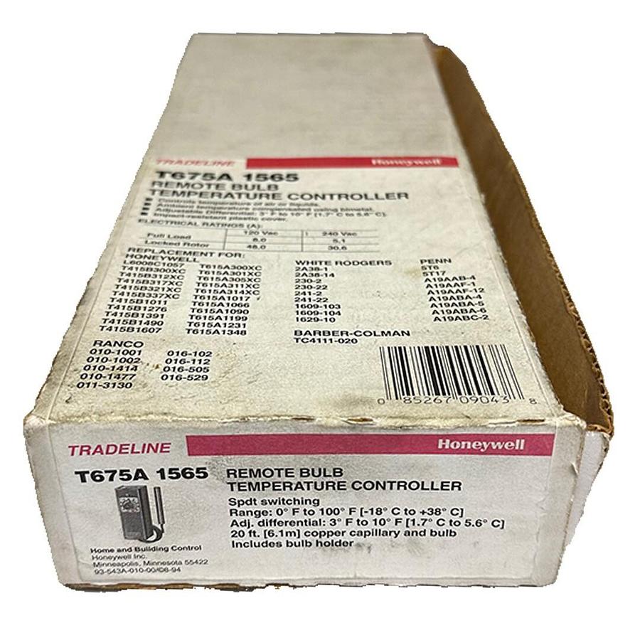 Used NEW HONEYWELL TRADELINE T675A-1565 / T675A1565 REMOTE BULB TEMP CONTROLLER
