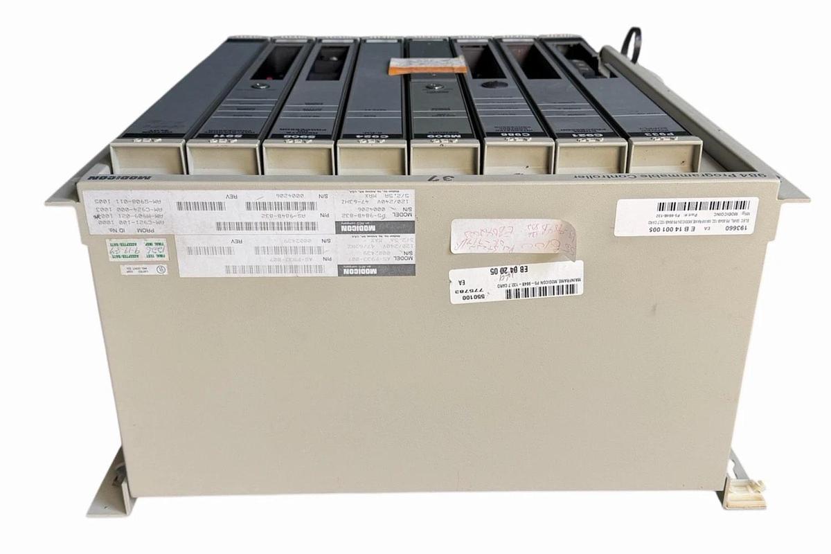Used MODICON P5-984B-132 Programmable Controller 984 Series 7-Slot Rack Chassis