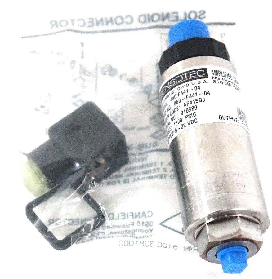 NIB SENSOTEC 440/F441-04 PNEUMATIC PRESSURE TRANSDUCER 060-F441-04, 1500PSIG