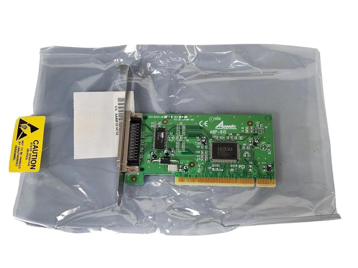 Used NIB ADVANSYS ABP-915H PCI SCSI CONTROLLER NEW IN BOX W/CABLE & SOFTWARE