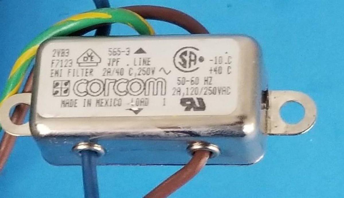 Used TRIAD CONTROLS INC. EB32MT1 POWER BOARD W/ CORCOM 2VB3 LINE FILTER