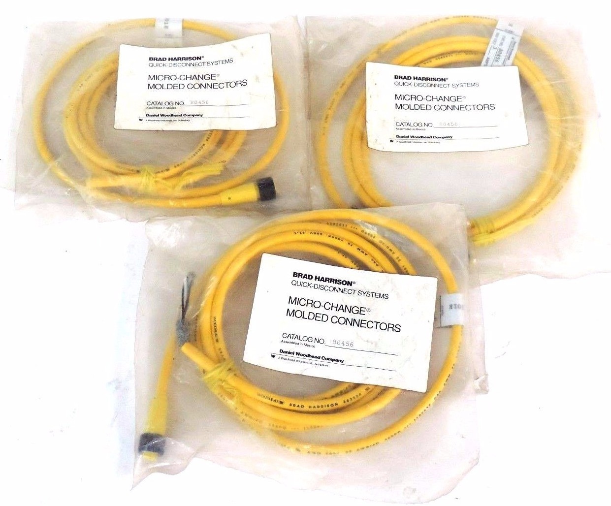 LOT OF 3 NEW BRAD HARRISON 80456 MICRO-CHANGE MOLDED CONNECTORS