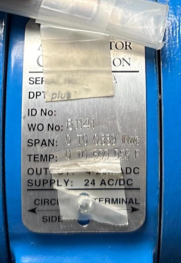 Used AIR MONITOR CORP 61141 VELTRON DPT-plus SMART TRANSMITTER 0-0.339INwc 24V NSMP