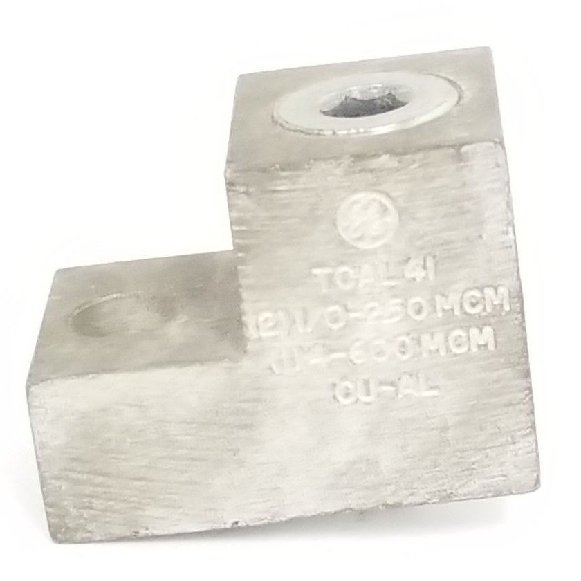 Used GENERAL ELECTRIC TCAL41 TERMINAL LUG (2) I/O-250 MCM (1) 4-600MCM CU-AL