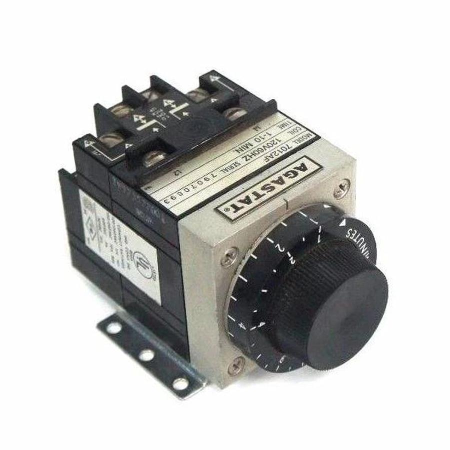 Used AGASTAT 7012AF TIMING RELAY 120V 60HZ COIL 7012-AF 1-10 MIN.