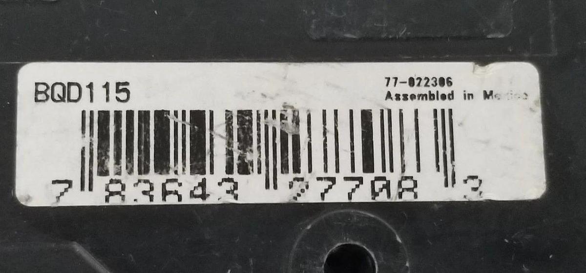 Used ITE SIEMENS BQD115 CIRCUIT BREAKER 15A 1P 277VAC AB-4447 800121A20