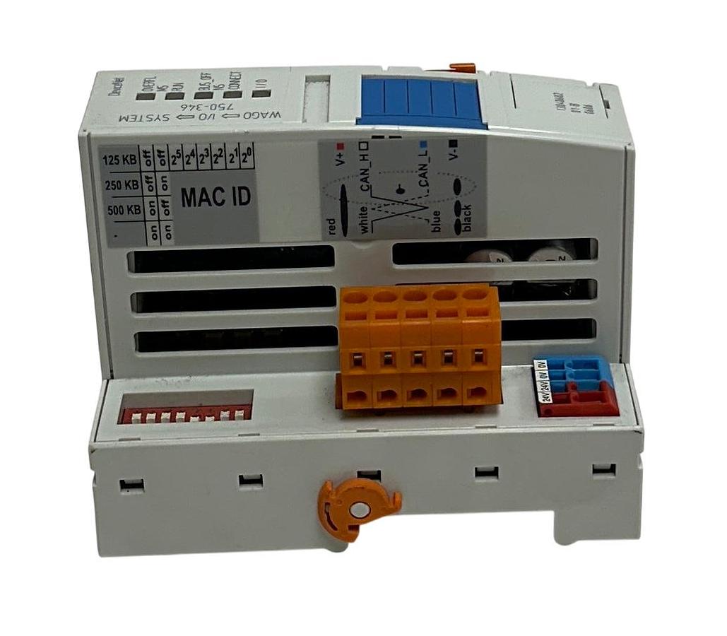 Used WAGO 750-346 / 750346 DeviceNet FIELDBUS COUPLER MODULE I/O SYSTEM 24VDC USNP
