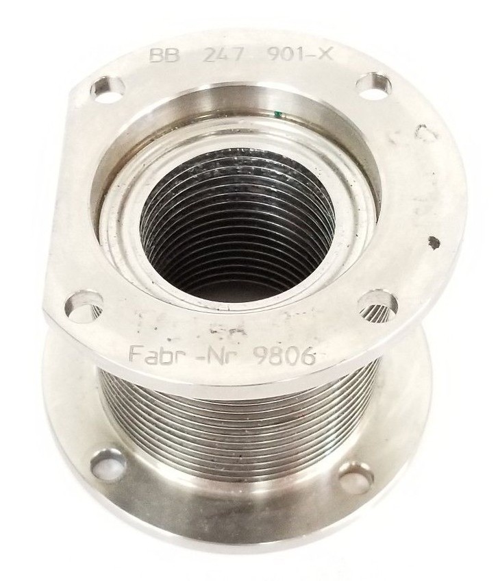 Used VACUUM BELLOWS BB 247 901-X FLANGE DIAPHRAGM 9806