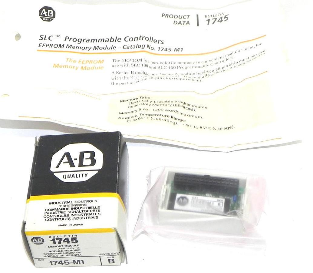 Used NIB ALLEN BRADLEY 1745-M1 MEMORY MODULE 1745M1 SERIES B