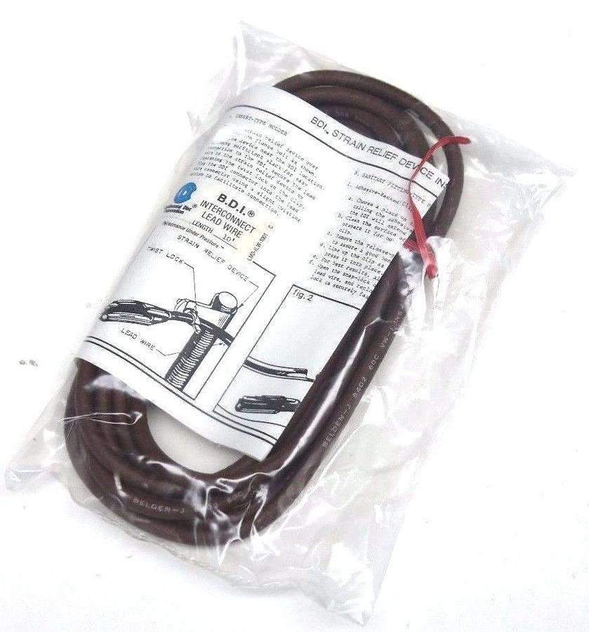 Used CONTINENTAL DISC LMDILW1001 BDI STRAIN RELIEF DEVICE INTERCONNECT LEAD WIRE 10'